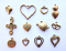 Hearts 2 - Brass Charms Set