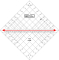 Bloc Loc Half-Square Triangle in a Square On Point Ruler 9"