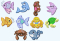 Little Sea Friends by 1-2-3 Embroidery