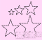 DM Quilting - Star 5 Pt Template 4 Pce Set