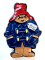 Paddington Bear Enamelled Button