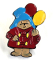 Paddington Bear with Balloons Enamelled Button