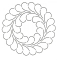 Quilt Stencil Feather Circle Design 9" by Quilting Creations