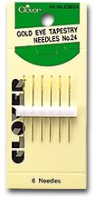 Gold Eye Tapestry Needles #24 by Clover