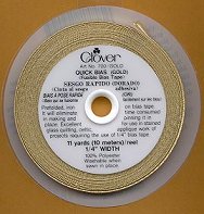 Quick Bias 1/4 inch Gold or Silver - 10m by Clover